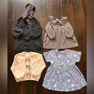 Little girl dresses and cardigan 2-3 years from ZARA